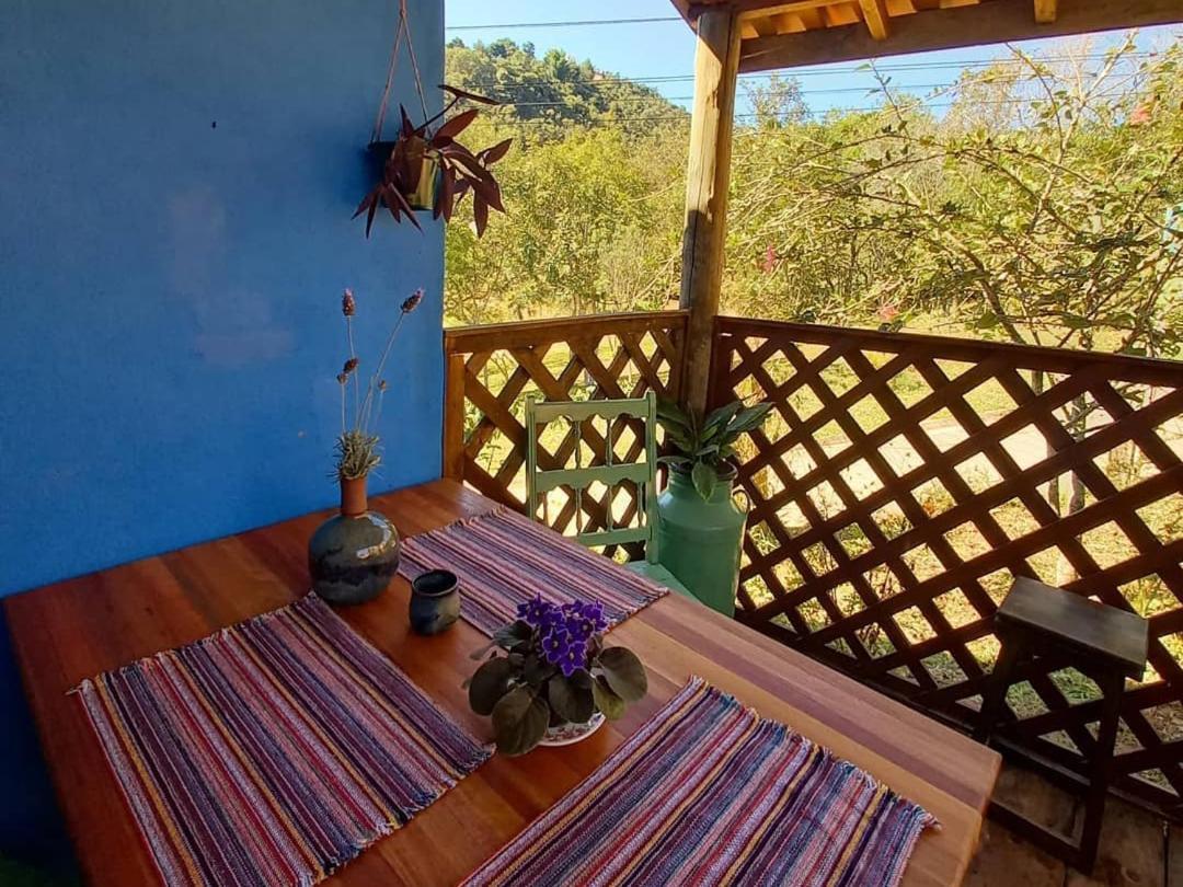 Chales Encantos De Cunha Azul Bagian luar foto